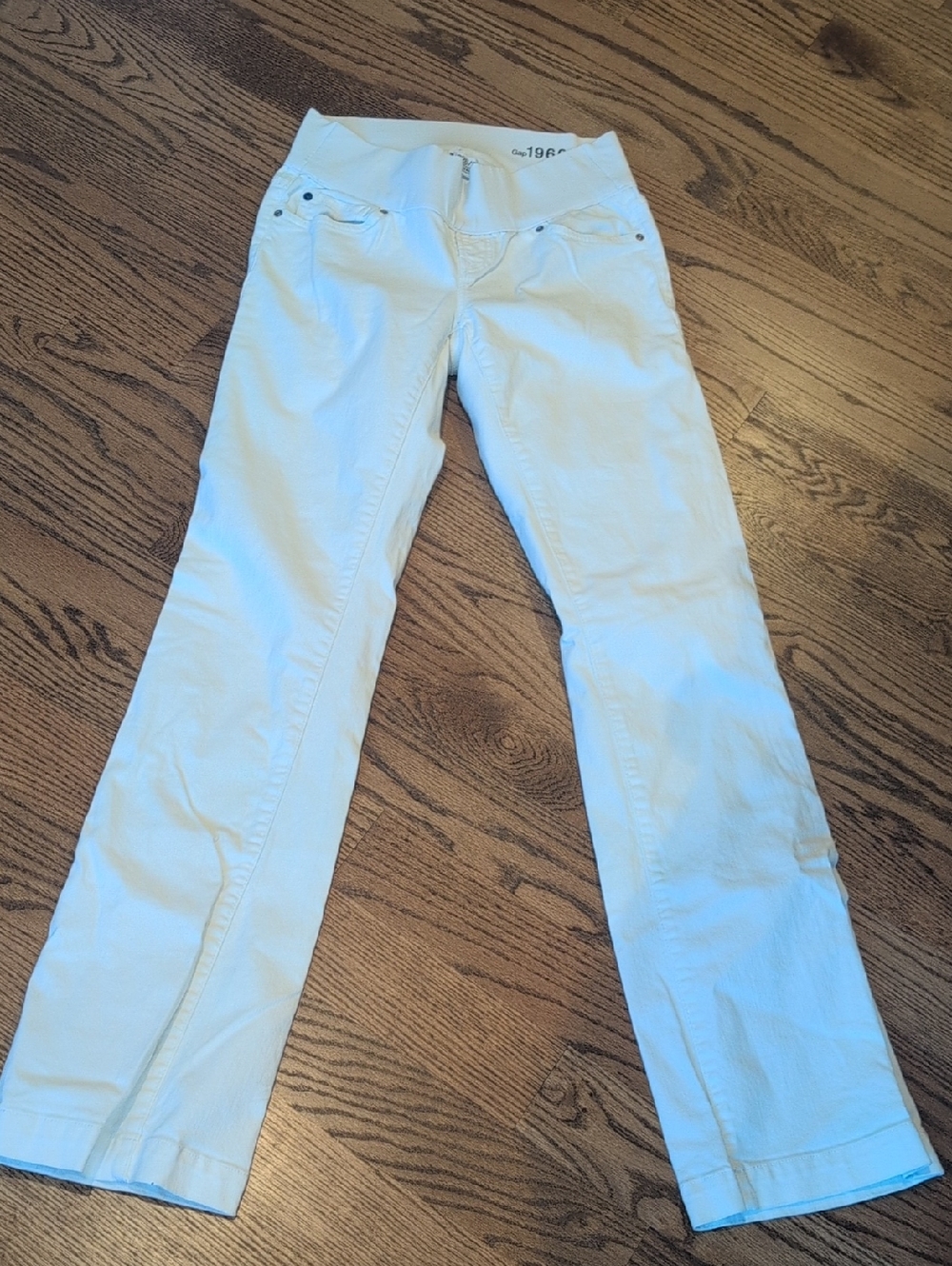 GAP 1969 White Maternity Jeans